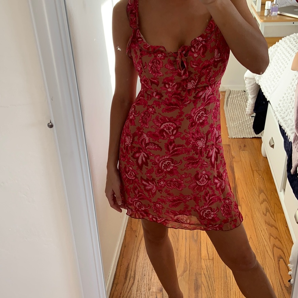 Pink/ tan summer spring dress